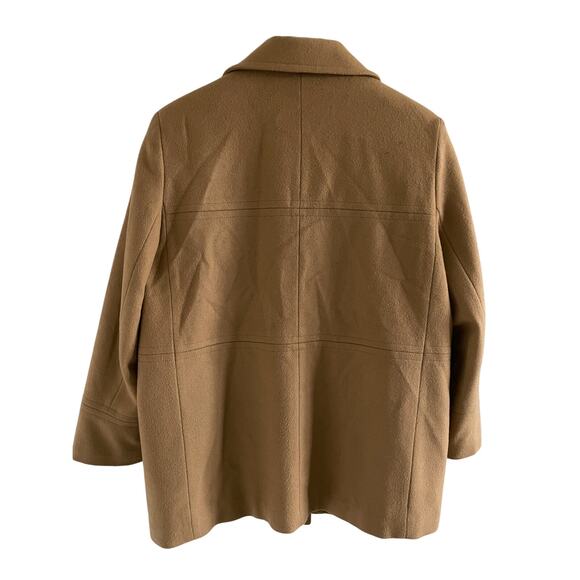 Charles Klein Camel Hair Wool Coat Jacket Size 16 Classic Tailored Outerwear - Picture 4 of 10